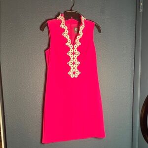 Vince Camuto Fuchsia Dress with White Detailing